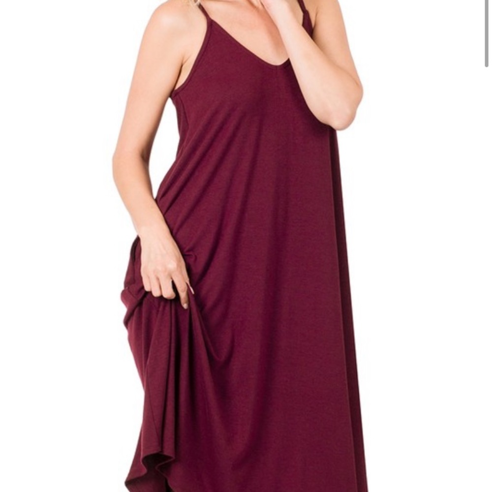Zenana vneck cami knee length dress. New never worn